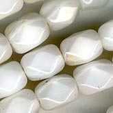 Czech Faceted AB Oval Bead. 7mm. Pkg of 10. B11-BW-0601