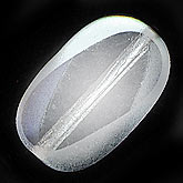 Flat Crystal Oval with AB Finish. 8x14mm. Pkg of 10.  b11-cr-0411
