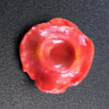 Vintage molded coral glass rose stone 20mm pkg of 1.