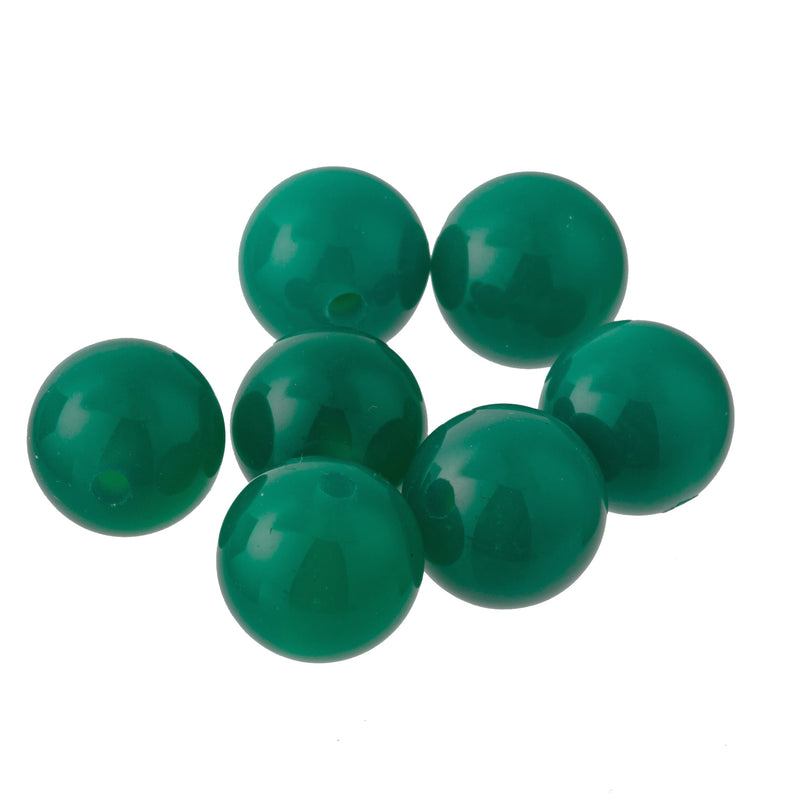 8mm smooth translucent green onyx beads.  Vintage stock 1990s. Pkg25. B4-ONY305-8