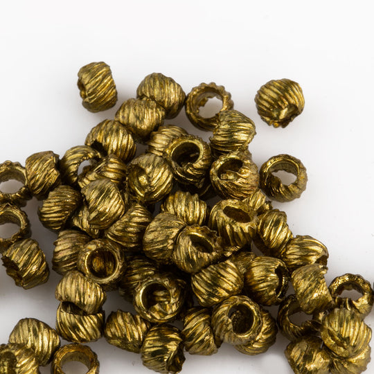 Rare antique French torsé beads vermeil, size 7, 5 gr bag. b17-107