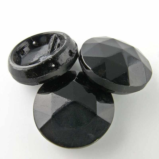 Rare antique Gablonz 2 hole nailhead bead, Bohemia, 18x7mm, Pkg of 4. b11-bw-1094