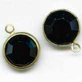 Ring jet swarovski crystal channel. 39 SS/ 9 mm, Pkg of 1. b11-bw-0860-1