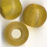 Sunflower Yellow Translucent Glass Rounds. African Trade. 12x3mm. Pkg 2. b11-yo-0821