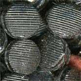 Vintage Bohemian Jet Glass Disk Shaped Beads. 5mm. Strand of 23-24. b11-bw-0730