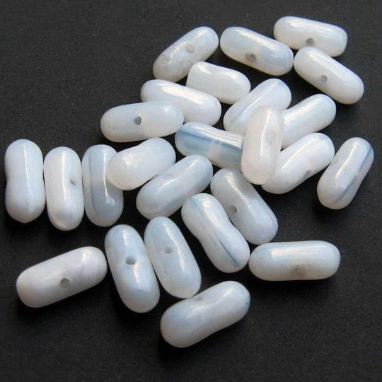 Vintage Czech Opalescent Glass Branch Beads, 10mm, pkg of 25. B11-BW-0537