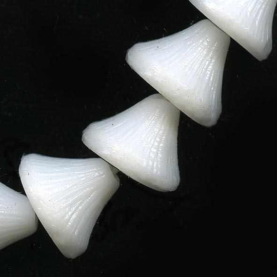 Vintage Czech molded glass cone beads, 8x10mm package of 10. b11-bw-0864(e)