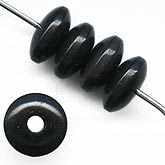 Vintage Czech rondelles.9mm diameter Pkg of 25. b11-bw-0886