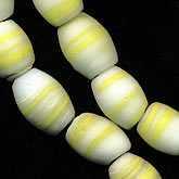 Vintage German Sandcast Glass Oval Beads. 12mm. Package of 6. b11-gr-0780