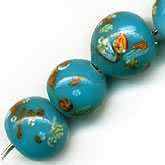 Vintage Japanese Millefiori Round Multicolor Bead. 8mm. Pkg. of 6. b11-bl-0823