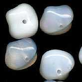 Vintage Opal Glass Nugget Beads. 8 x 10mm Pkg of 10. b11-bw-0670