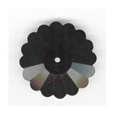 Vintage Swarovski margarita in jet. Article 3701. 16mm. Pkg of 1. B11-cr-0461-2