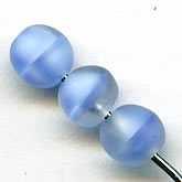 West German frosty blue givre rounds. 6mm. Pkg of 10. b11-bl-1067