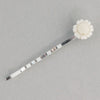 Pair of vintage Chinese export white coral flower hair pins.
