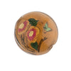 Vintage Chinese reverse hand-painted glass bead, bird and flowers, 31x17mm . Sold individually.