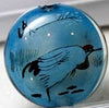 Reverse Painted Hollow Glass Bead, 30mm pkg of 1