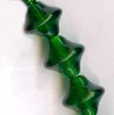b11-gr-0934-Vintage emerald mulberry bead West Germany. 13x13mm. Pkg of 6