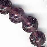 b11-pp-0827-Antique Bohemian pressed amethyst glass rounds.. 6mm. Pkg of 10