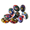 Vintage Murano Moretti studio millefiori glass beads. C. 1950s.  13 x 8 mm ovals. Pkg.1. 