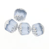 Czech diamond-cut window beads with silver edges in alexandrite glass. 10mm. 4 pcs.