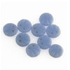 Vintage Bohemian pressed glass round tablet beads 1920s Czechoslovakia 11mm. Pkg 10. 
