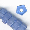 Vintage blue satin glass pentagon spacers. 3x5mm. Pkg of 25. b11-bl-1009