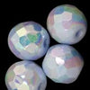 Vintage faceted AB round Germany. 10mm. Pkg of 4. 