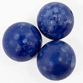 Old Japanese 1-hole lapis blue and white dappled crumb bead. 10mm. Pkg of 2.