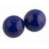 1920s Opaque Cobalt blue glass 16-18mm rounds. France. Package of 2. b11-bl-1101