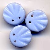 Vintage Bohemian pressed glass round tablet beads 1920s Czechoslovakia 11mm. Pkg 10. 