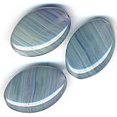 Czech agate glass flat oval beads. 16x11mm. Pkg of 6. b11-bl-0555(e)