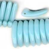Robin's Egg Blue Tooth/Fang Pendant Bead. 16mm. Pkg 25. B11-BL-0572