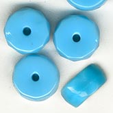 Aqua Blue Rondelle Bead. 4x8mm. Pkg of 10. B11-BL-0585