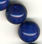 Japanese Lapis colored rounds. 10mm. Pkg of 5.