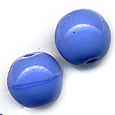 Vintage German Cornflower Blue Round Beads. 8 mm. Pkg of 5. b11-bl-0643