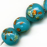 Vintage Japanese Millefiori Round Multicolor Bead. 8mm. Pkg. of 6. b11-bl-0823