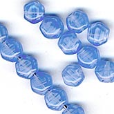 Vintage German Satin Glass Baroque Beads. 6mm. Pkg of 10.