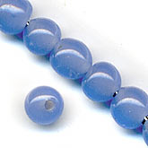 Vintage Japanese blue opal rounds. 4-5mm. Pkg of 20.