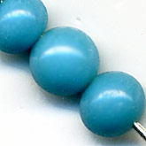 Vintage opaque turquoise rounds. 6-7mm. Pkg of 20. b11-bl-0925