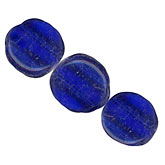 Antique blue 2-hole disks. 7mm. Pkg of 25. b11-bl-0948