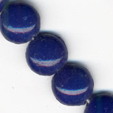 Antique royal blue domed nailhead beads. 8mm. Pkg of 1 strand (approx 23 beads).