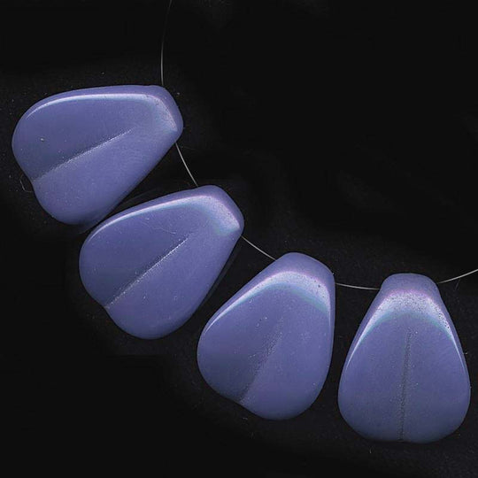 Flower Petal Pendant Beads, violet-blue. 14x18mm. Pkg 10. b11-bl-1150