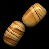 Vintage Korean Butterscotch Colored Nugget Beads. 12 x 18 mm. Pkg. of 5. b11-br-0669