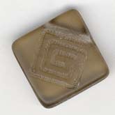 b11-br-0675 Czech Square Bead with Greek Design. 15mm. Pkg of 5