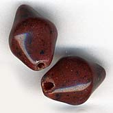 b11-br-0706-Vintage Czech faux stone bicone.1x8mm. Pkg of 5