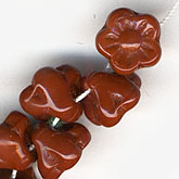 b11-br-0723-Czech flower button beads. 7mm. Pkg of 10