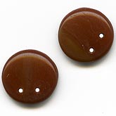 b11-br-0732-Vintage chocolate brown flat lentil-shape beads. 9mm. Pkg of 10