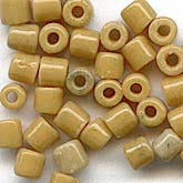 b11-br-0737-Old Czech 3mm light tan roller beads. 10 gr bag