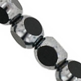 Hematite/black matte 3 sided window glass bead, 6mm, pkg of 20. b11-bw-0914