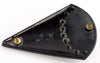 Art Deco faceted jet glass pendant, rhinestones, 1920, Czechoslovakia 52x78mm pkg of 1. 
